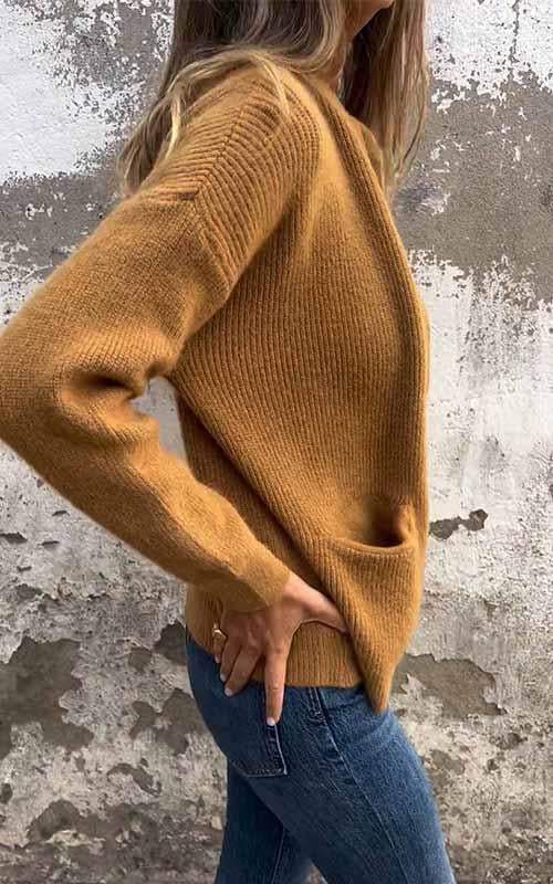 Saria – Zip-Up Knit Cardigan