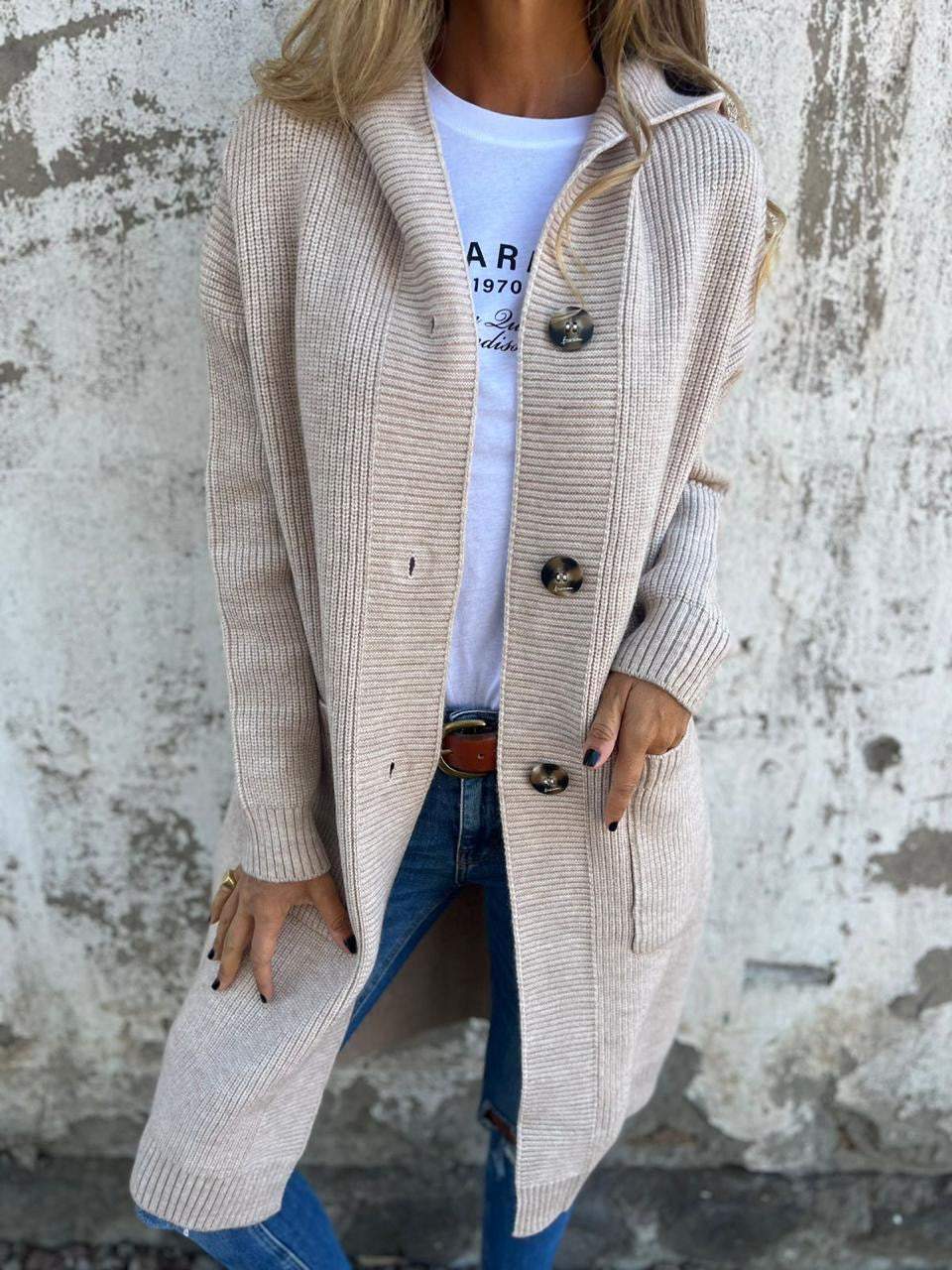 Veronica – Chic Long Knit Cardigan