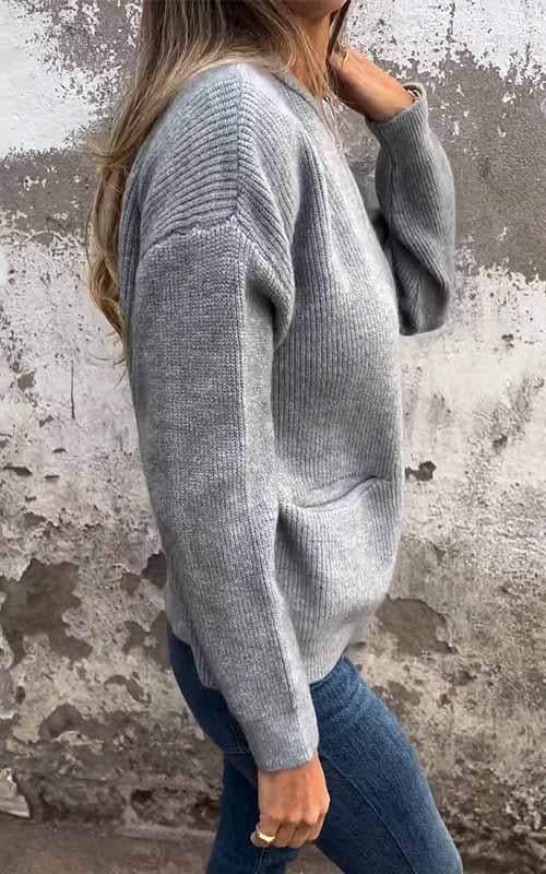Saria – Zip-Up Knit Cardigan