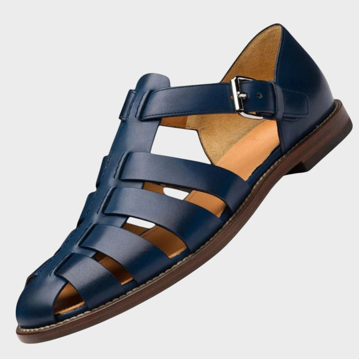 Clara – Woven Leather Cage Sandals