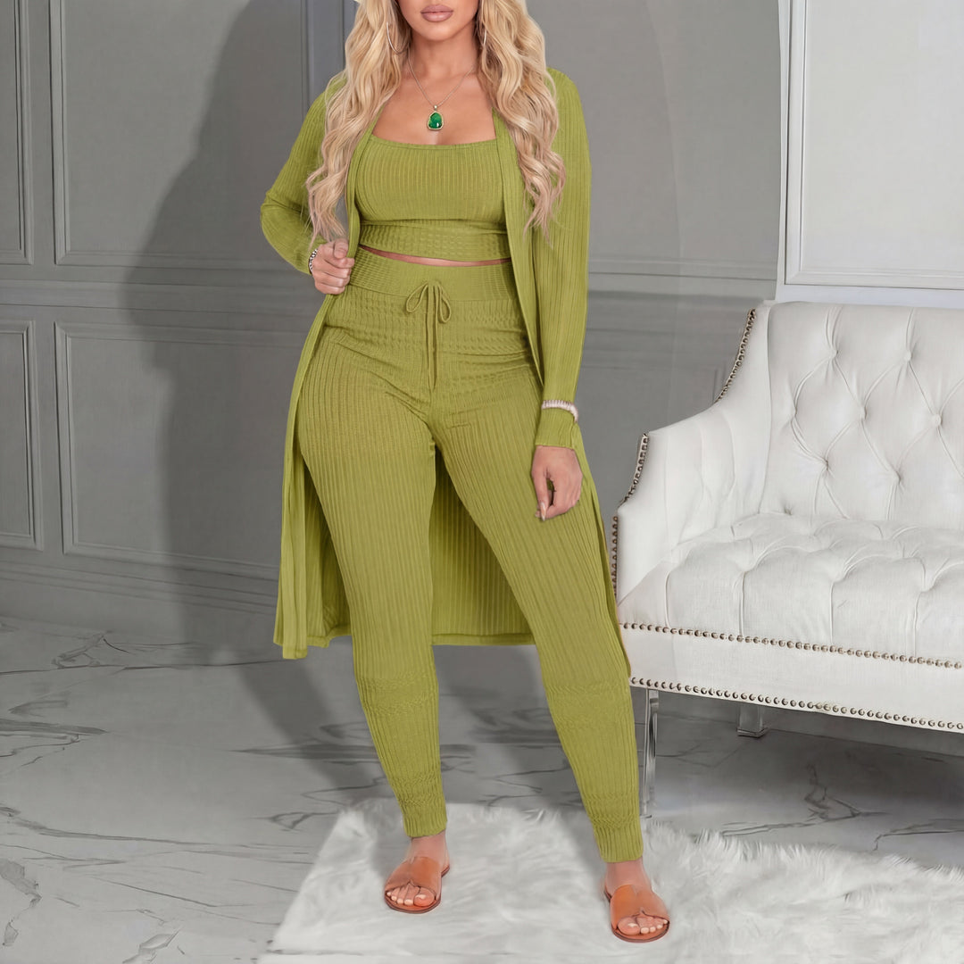 Amarie – Cosy Three-Piece Cardigan and Leggings Co-Ord Set