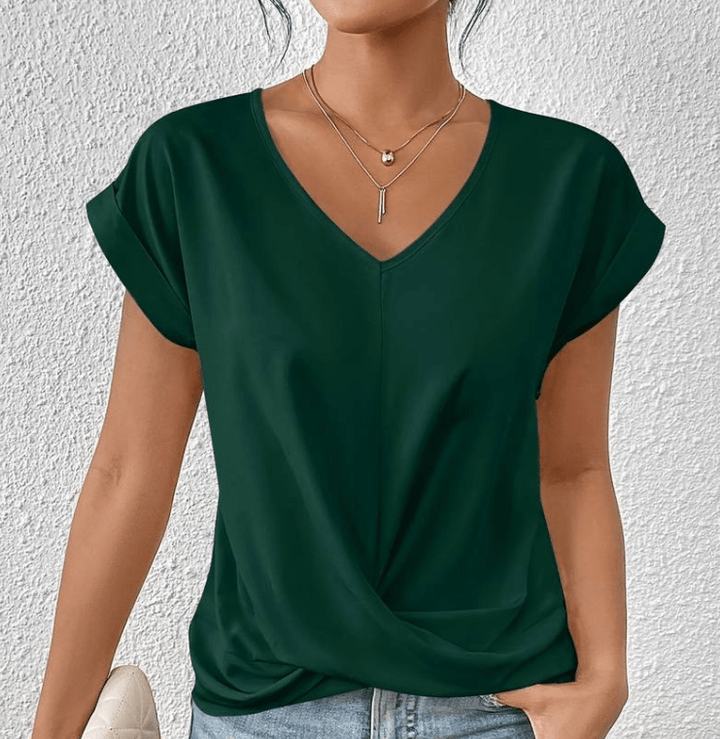 Barbara – Tummy Tucking V-Neck Top
