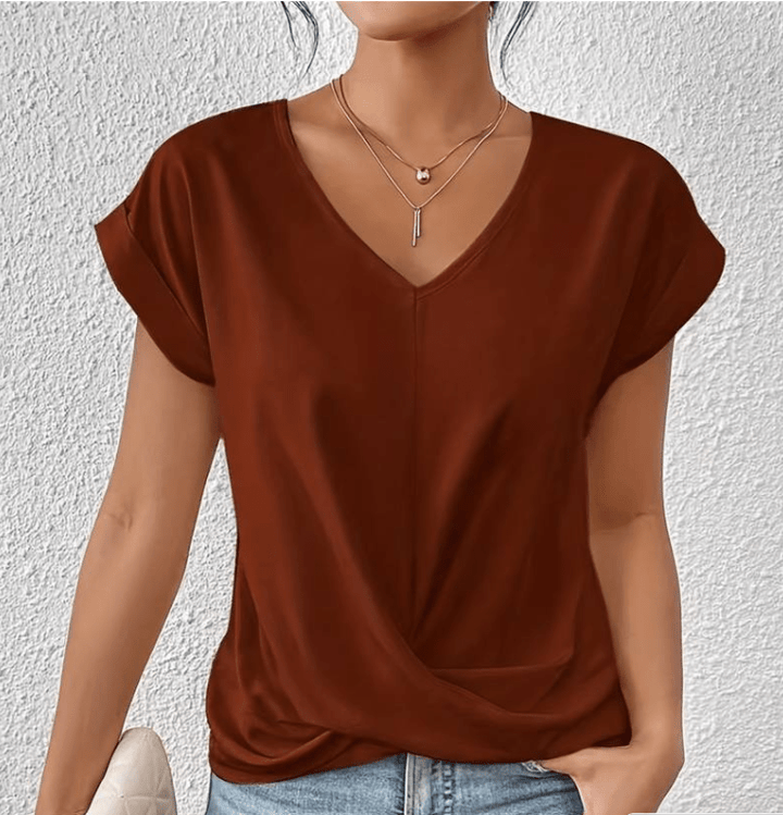 Barbara – Tummy Tucking V-Neck Top