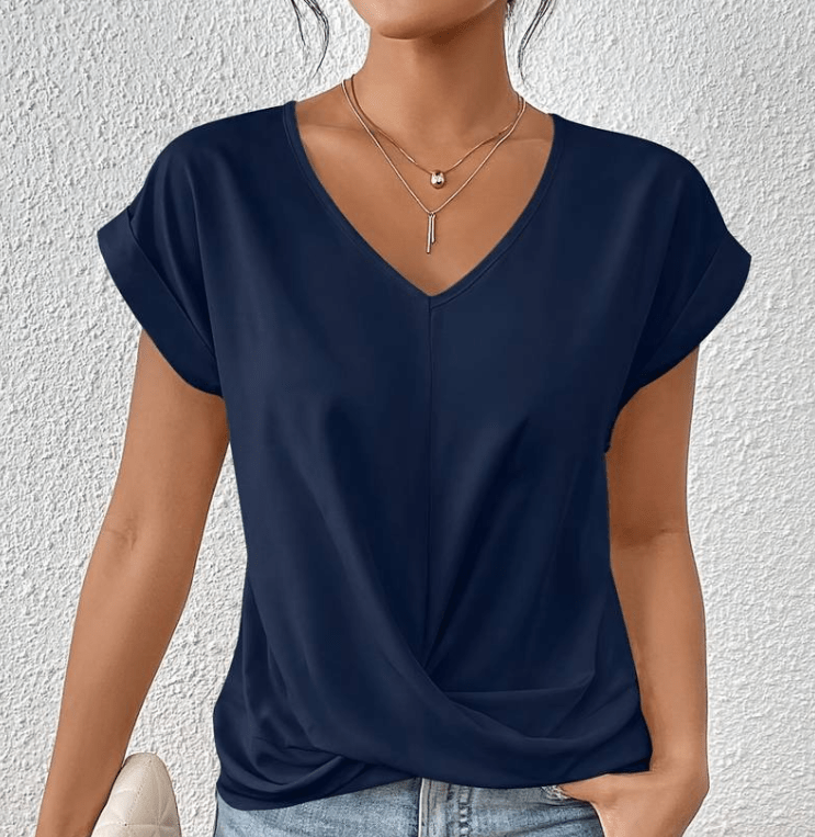 Barbara – Tummy Tucking V-Neck Top