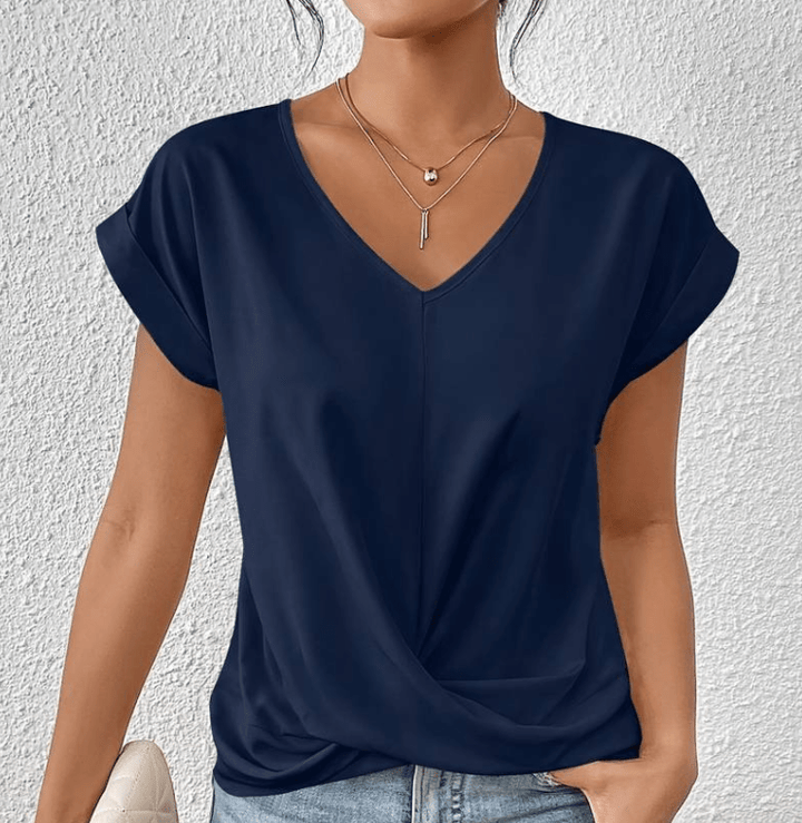 Barbara – Tummy Tucking V-Neck Top