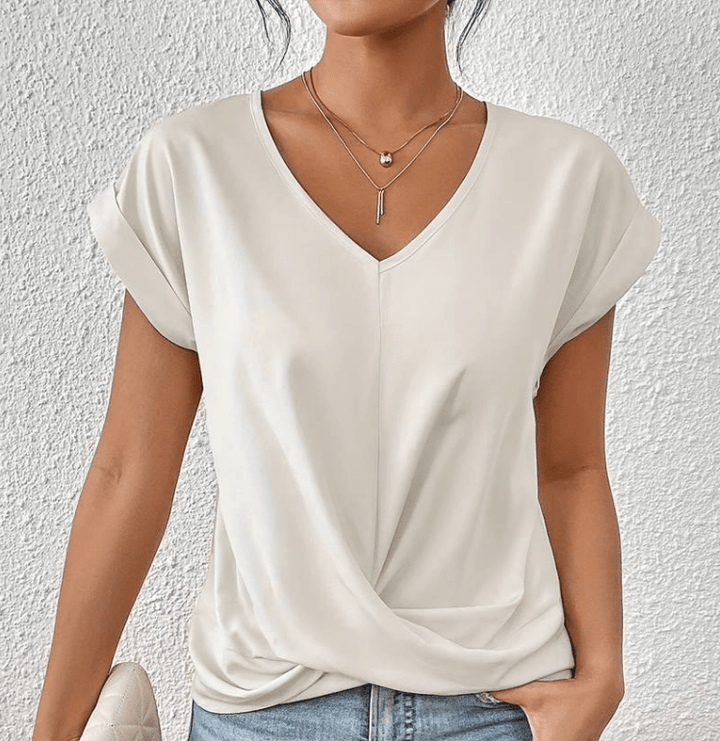 Barbara – Tummy Tucking V-Neck Top