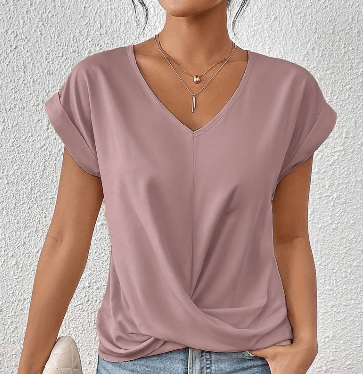 Barbara – Tummy Tucking V-Neck Top