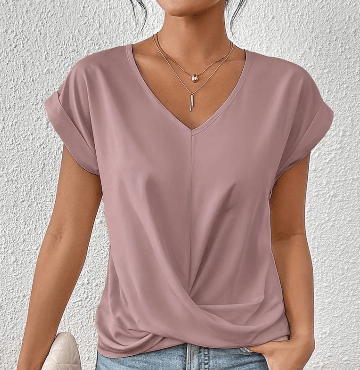 Barbara – Tummy Tucking V-Neck Top
