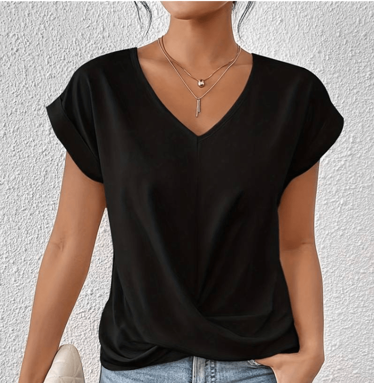 Barbara – Tummy Tucking V-Neck Top