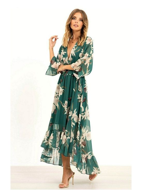 Nancy – Elegant Kimono Midi Dress