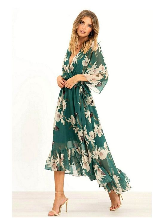 Nancy – Elegant Kimono Midi Dress