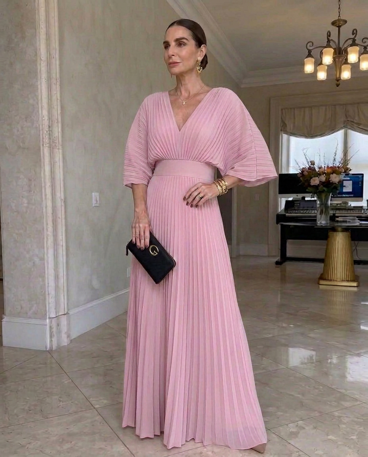 Jean – Pleated Batwing Maxi Dress