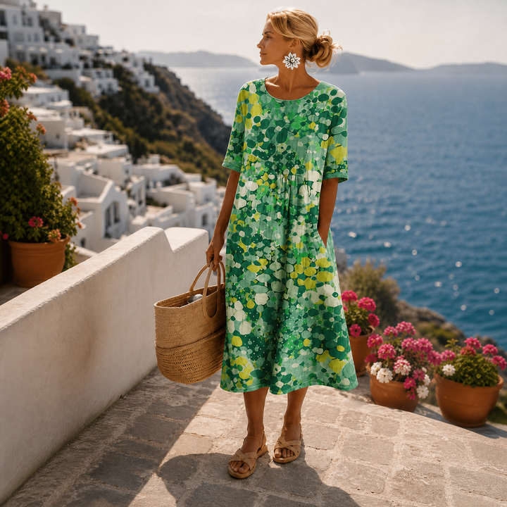 Jean – Lightweight Fluid Floral Midi Dress