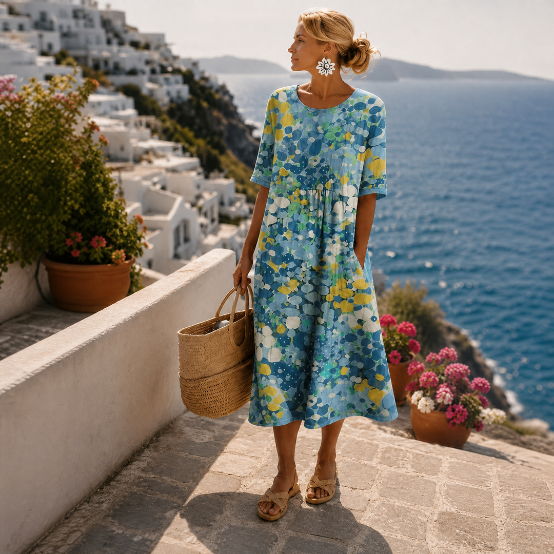 Jean – Lightweight Fluid Floral Midi Dress