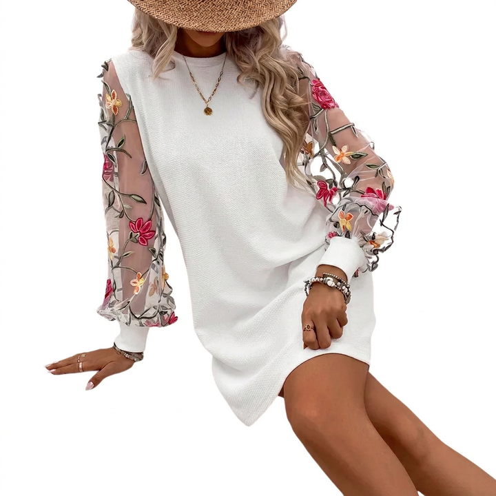 Isobel – Floral Bishop Sleeve Midi Dress