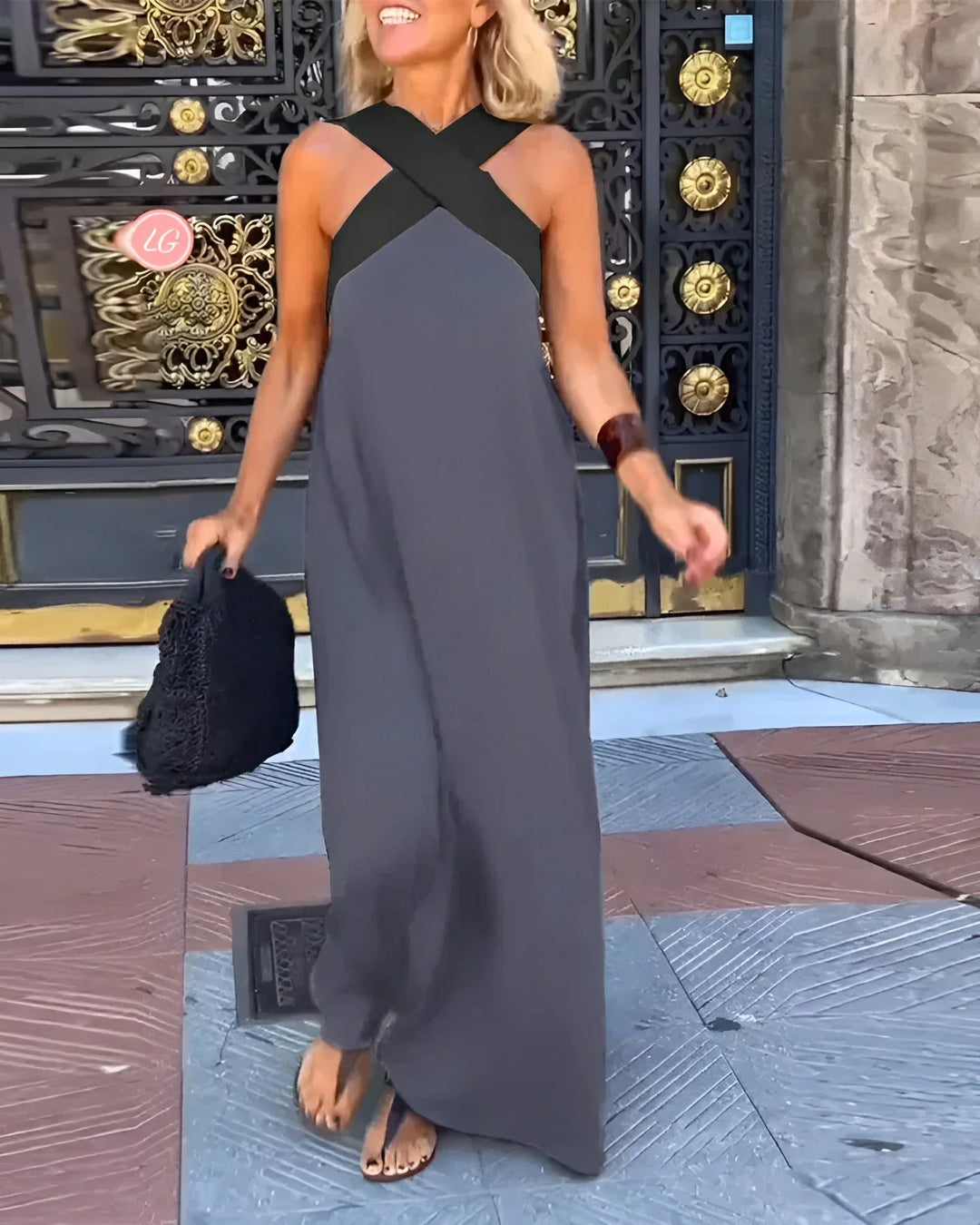 Hazel – Wrap-Front Maxi Dress