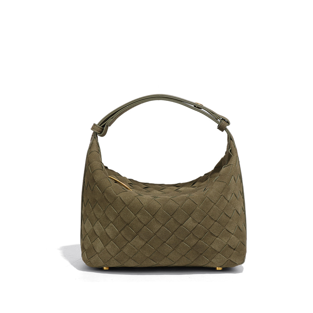 Angela – Matte Woven Structured Handbag