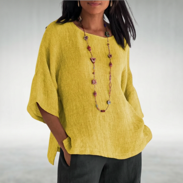 Ember – Relaxed Linen-Look Everyday Top