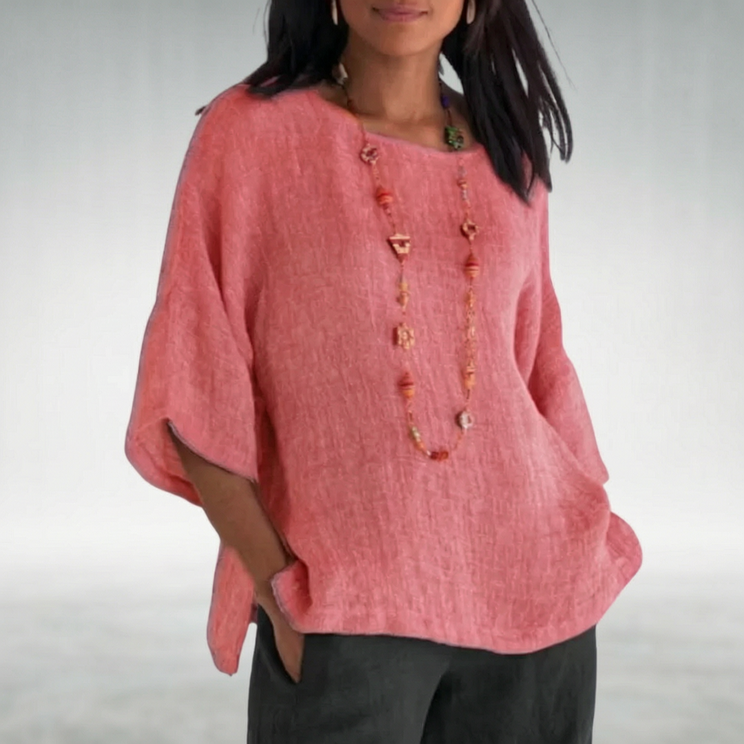 Ember – Relaxed Linen-Look Everyday Top