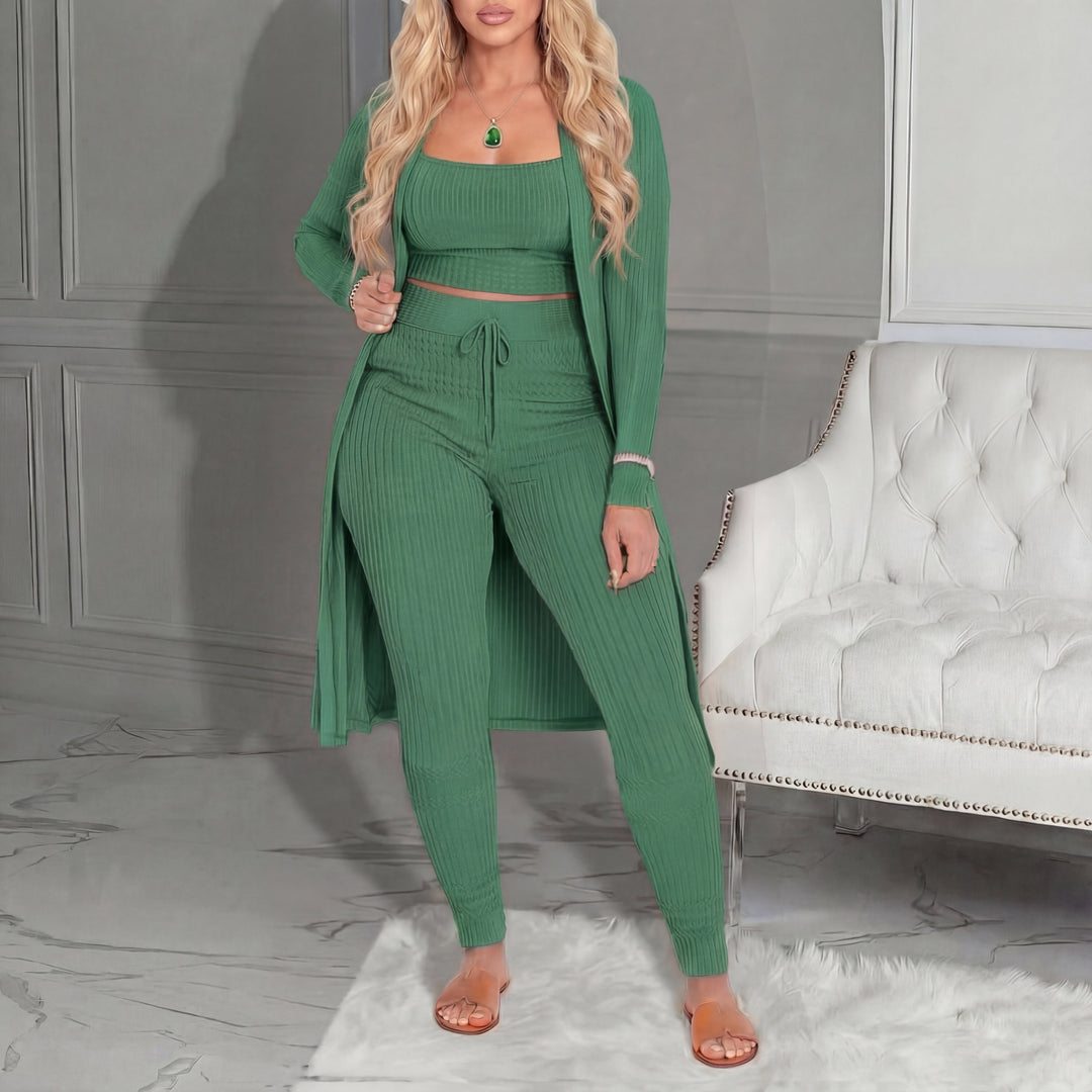 Amarie – Cosy Three-Piece Cardigan and Leggings Co-Ord Set