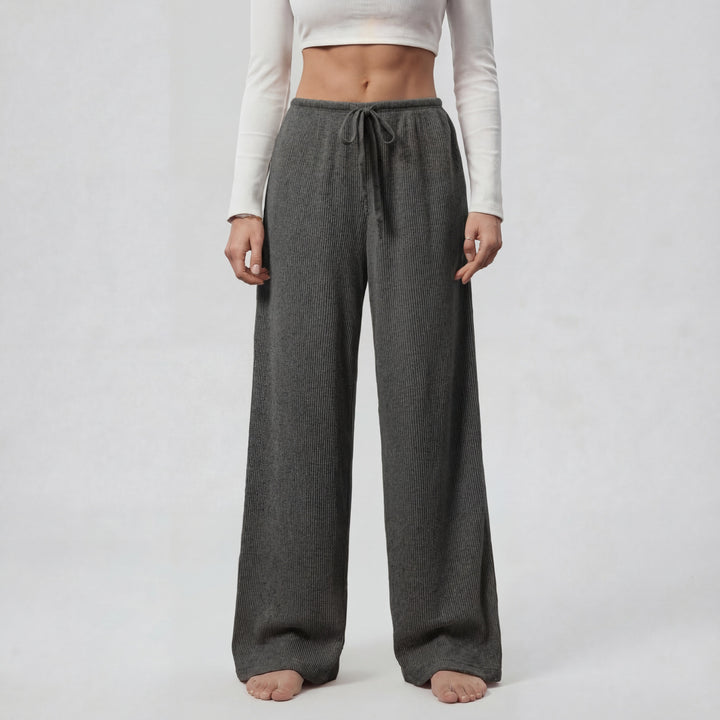 Nancy – Slim Fit Long Sleeve Round Neck Two-Piece Lounge Set