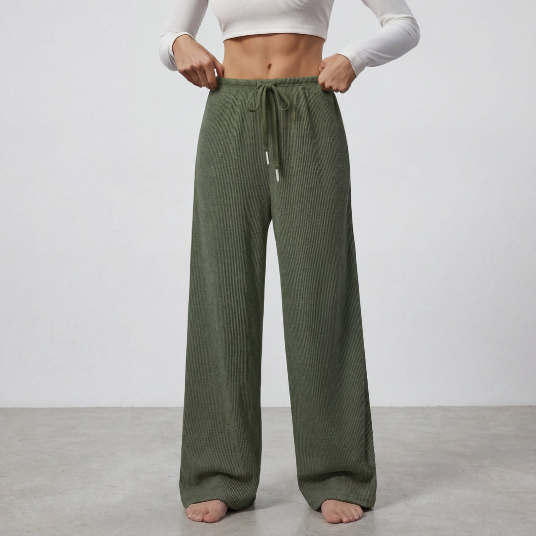 Nancy – Slim Fit Long Sleeve Round Neck Two-Piece Lounge Set