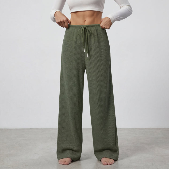 Nancy – Slim Fit Long Sleeve Round Neck Two-Piece Lounge Set