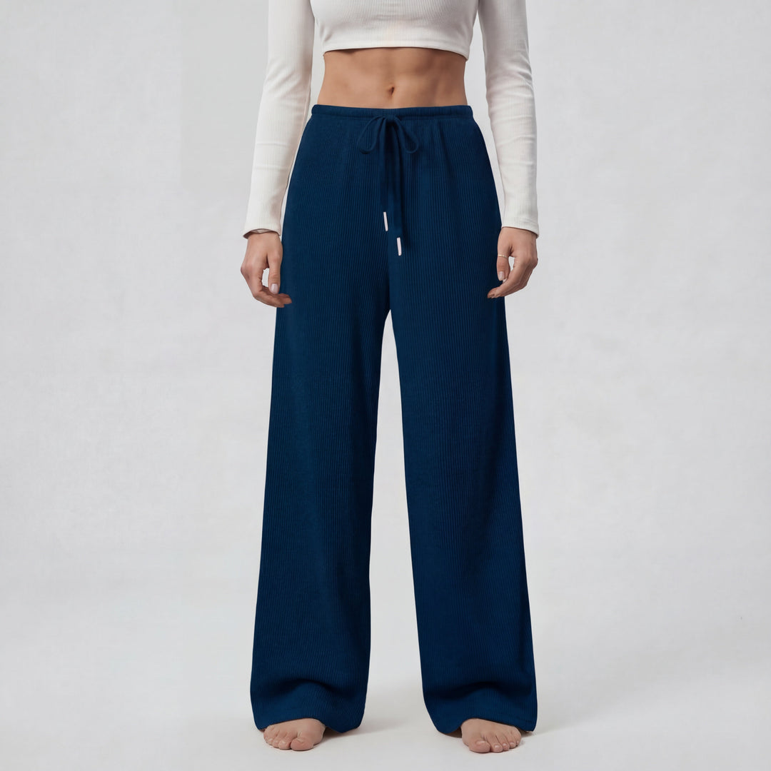 Nancy – Slim Fit Long Sleeve Round Neck Two-Piece Lounge Set