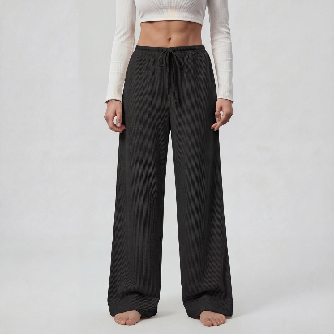 Nancy – Slim Fit Long Sleeve Round Neck Two-Piece Lounge Set