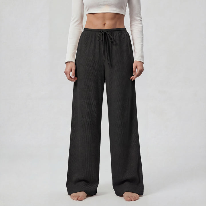 Nancy – Slim Fit Long Sleeve Round Neck Two-Piece Lounge Set