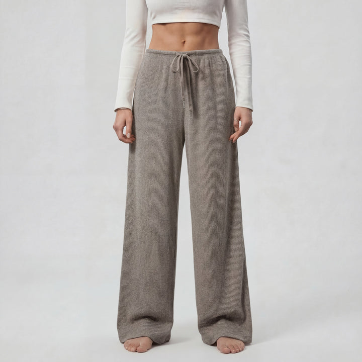 Nancy – Slim Fit Long Sleeve Round Neck Two-Piece Lounge Set