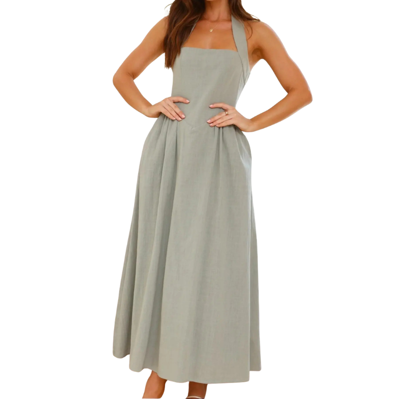 Kate – Elegant Sleeveless High-Waist Dress