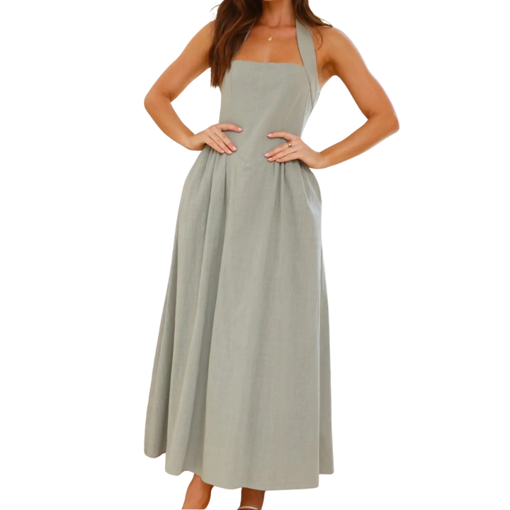 Kate – Elegant Sleeveless High-Waist Dress