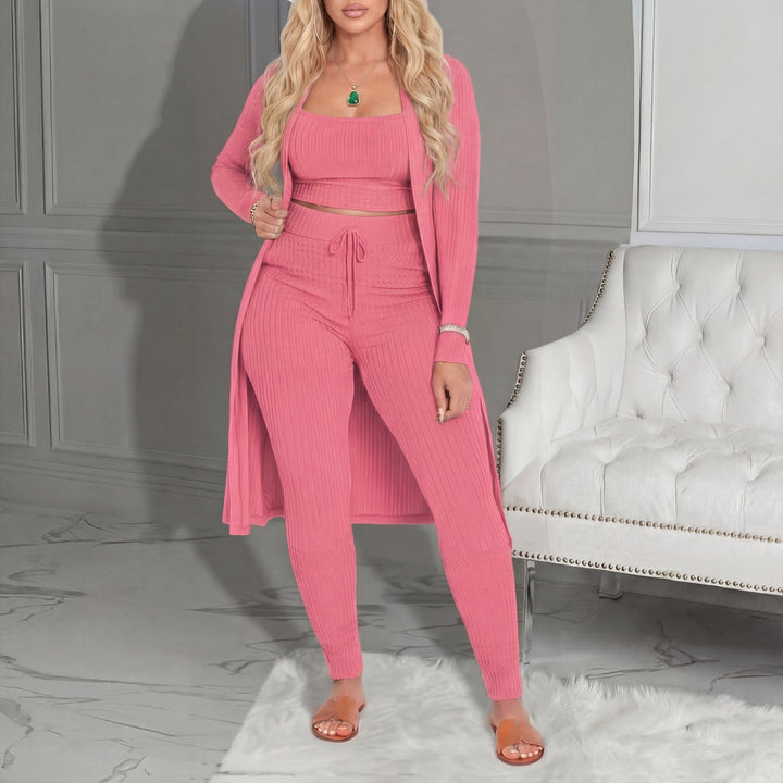 Amarie – Cosy Three-Piece Cardigan and Leggings Co-Ord Set