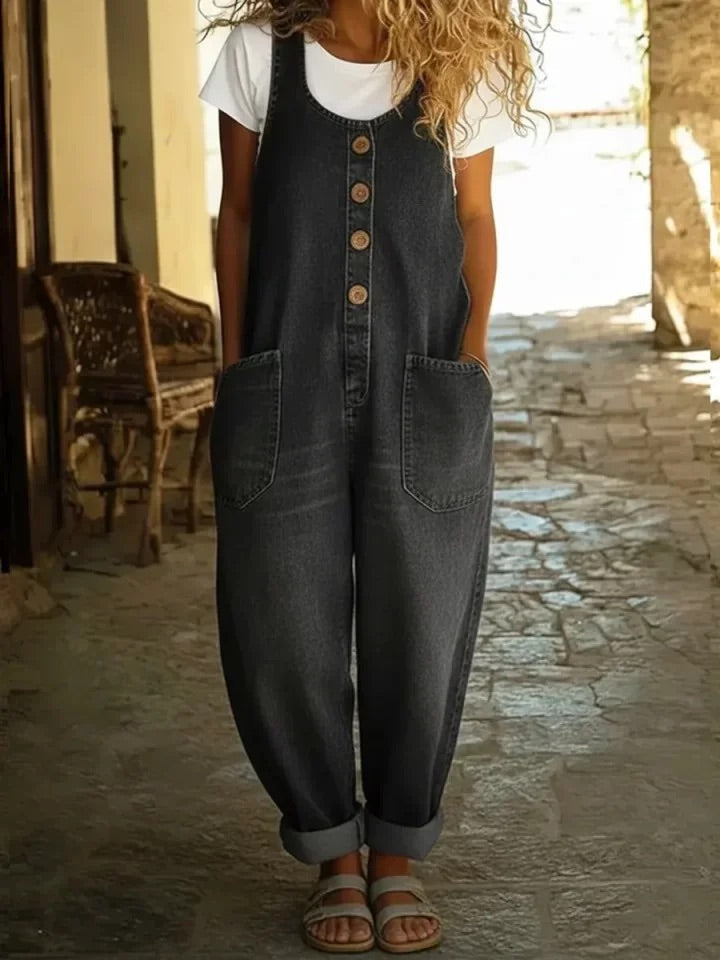 Juno – Vintage Cotton Denim-Look Overall