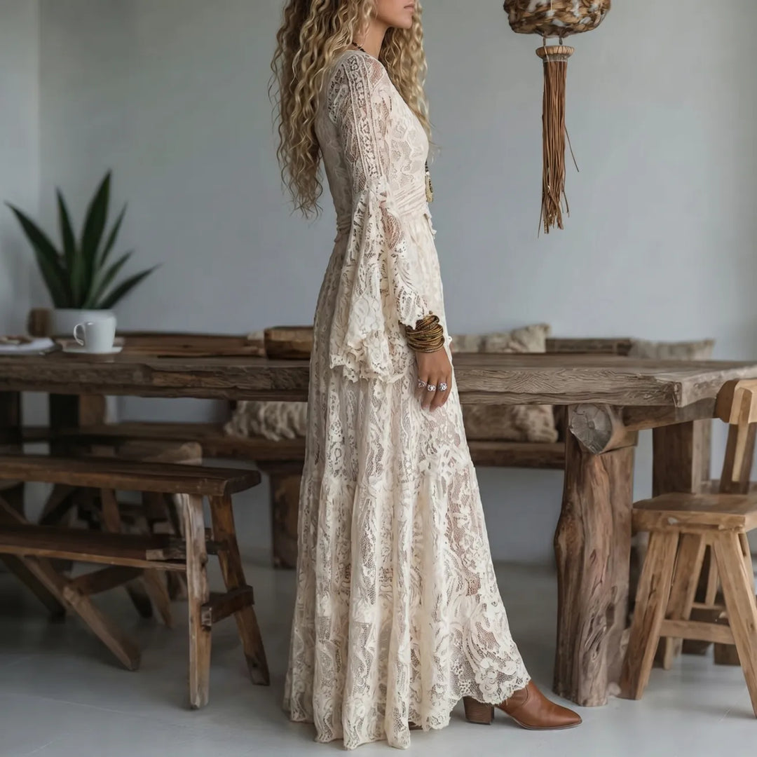 Gwyneth – Boho Lace Maxi Dress