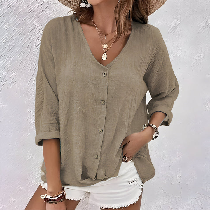 Vivienne – Relaxed Button Up Blouse