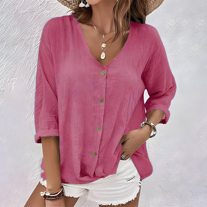 Vivienne – Relaxed Button Up Blouse