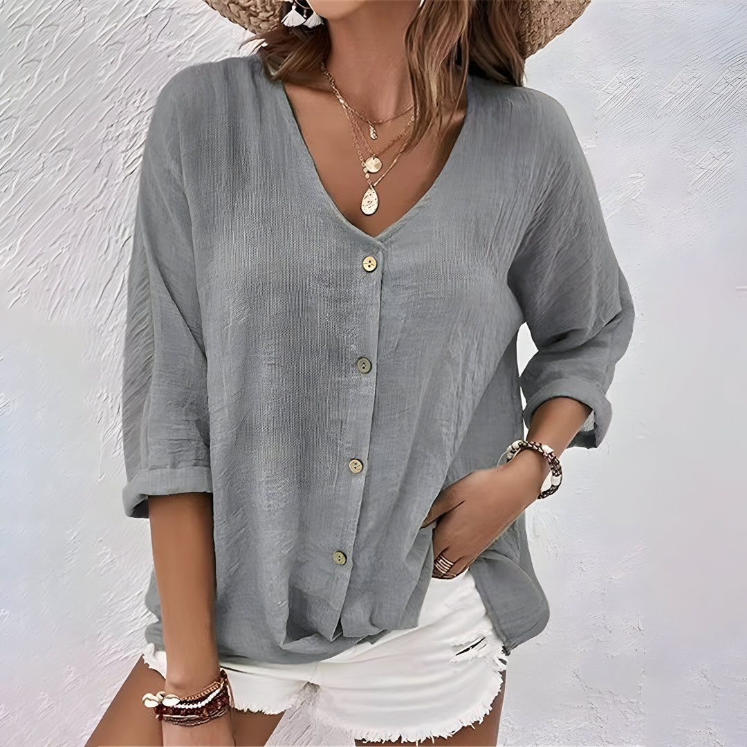 Vivienne – Relaxed Button Up Blouse