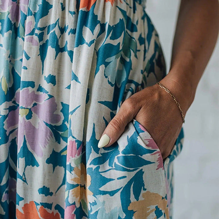 Lilian – Floral Maxi Dress With Smocked Bodice