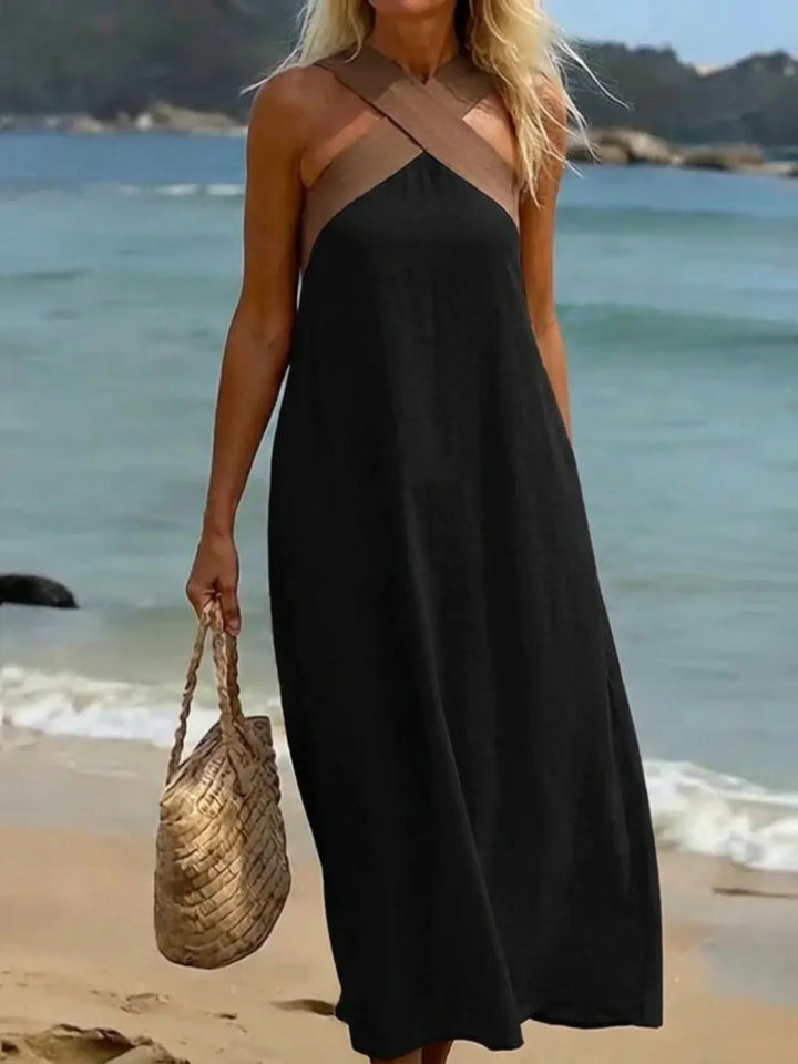 Hazel – Wrap-Front Maxi Dress