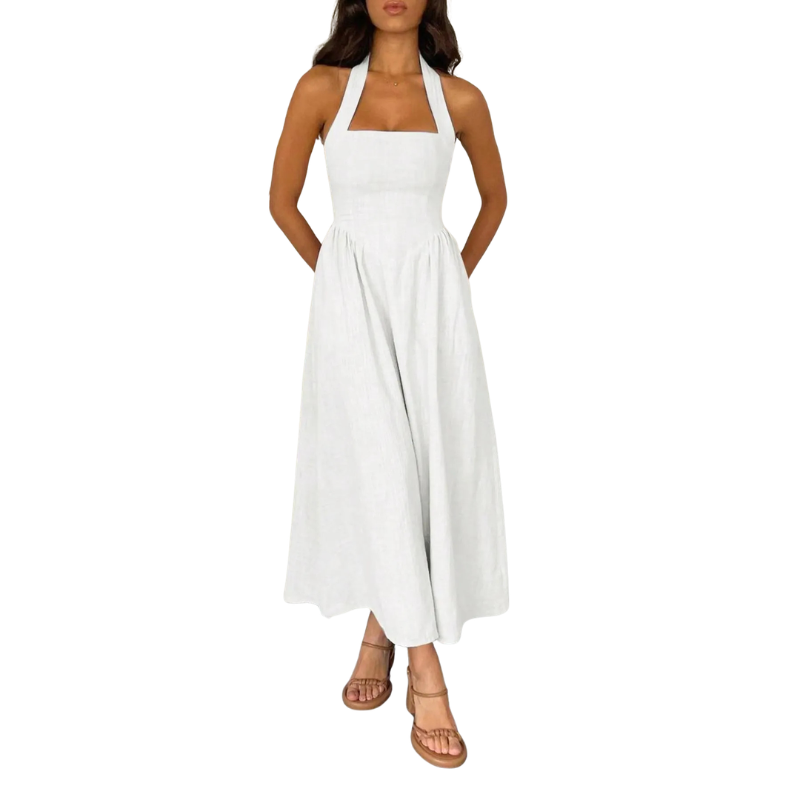 Kate – Elegant Sleeveless High-Waist Dress