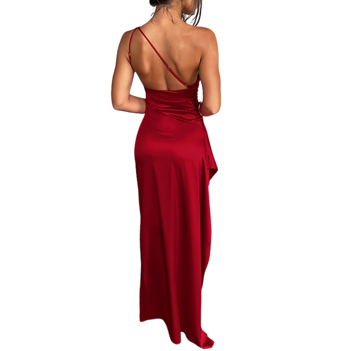 Amber – Sophisticated One Shoulder Maxi Dress