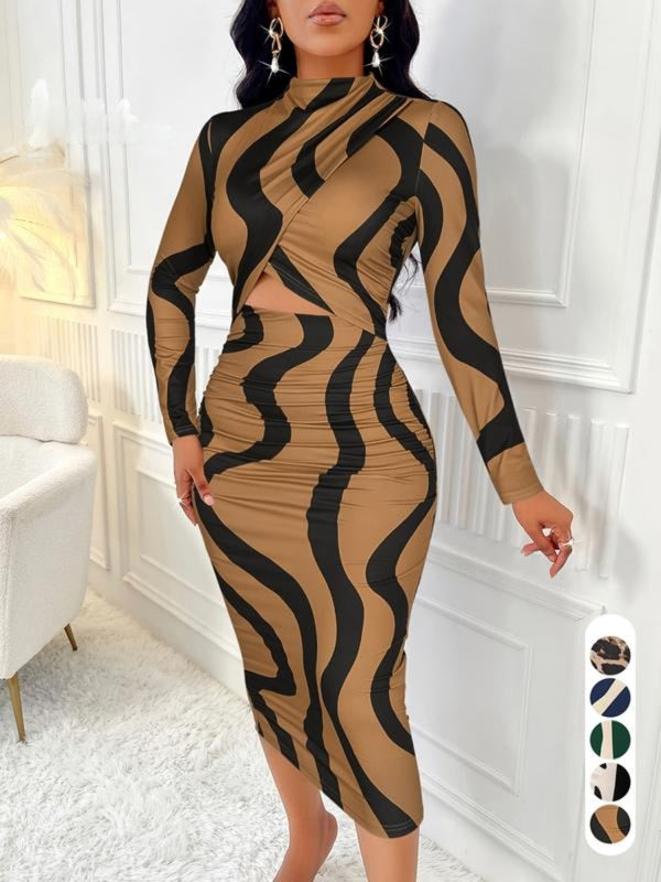 Stephanie – Colourblock Cut-Out Bodycon Dress