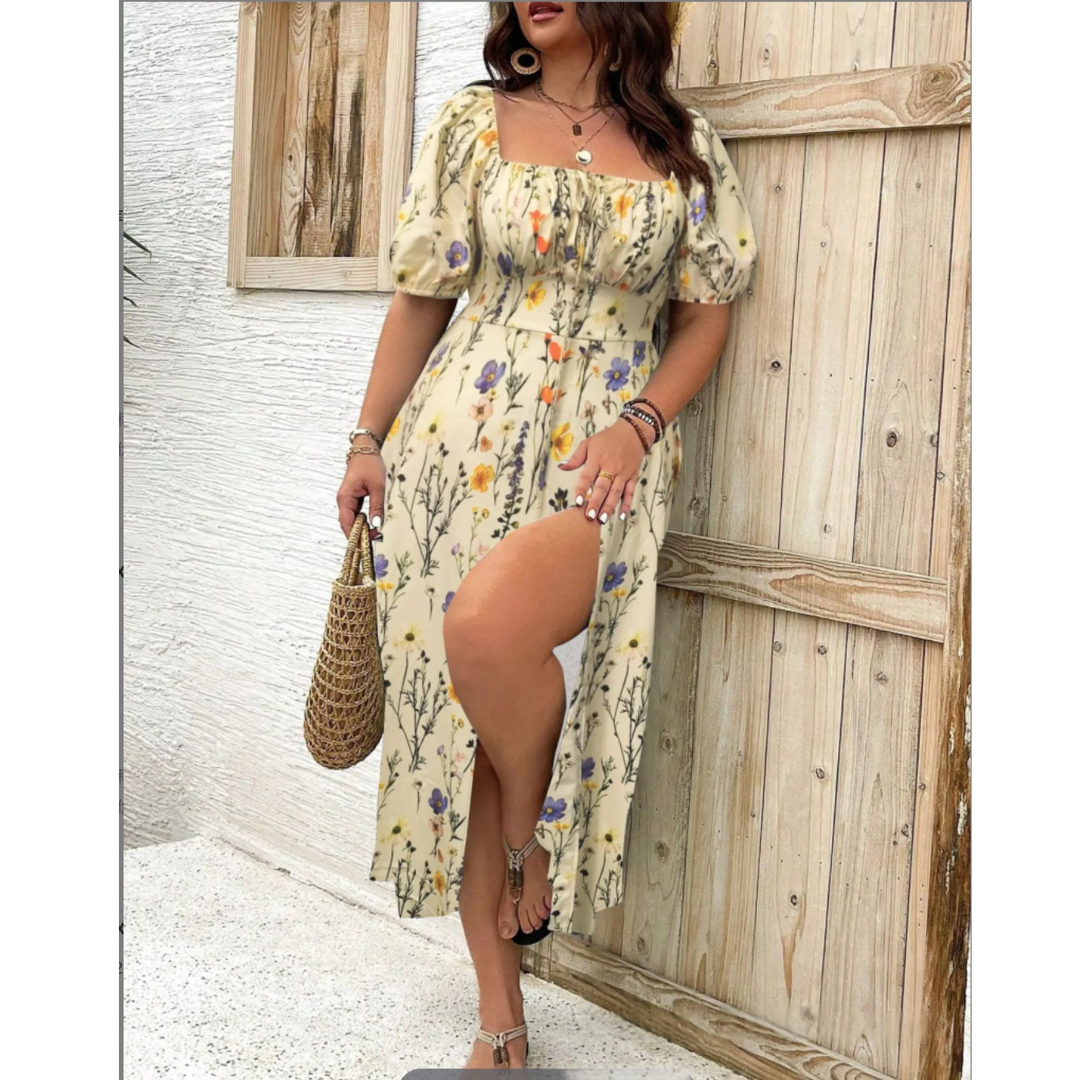 Deirdre – Comfy Elegant Summer Slit Dress