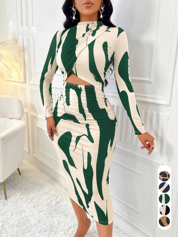 Stephanie – Colourblock Cut-Out Bodycon Dress