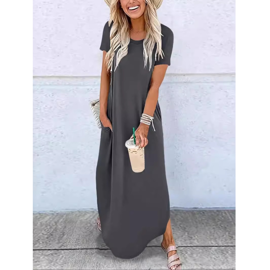Mavis – Everyday Relaxed Fit Round Neck Maxi Dress