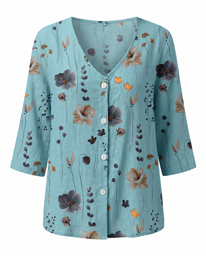 Hilary – Three-Quarter Sleeve Blouse