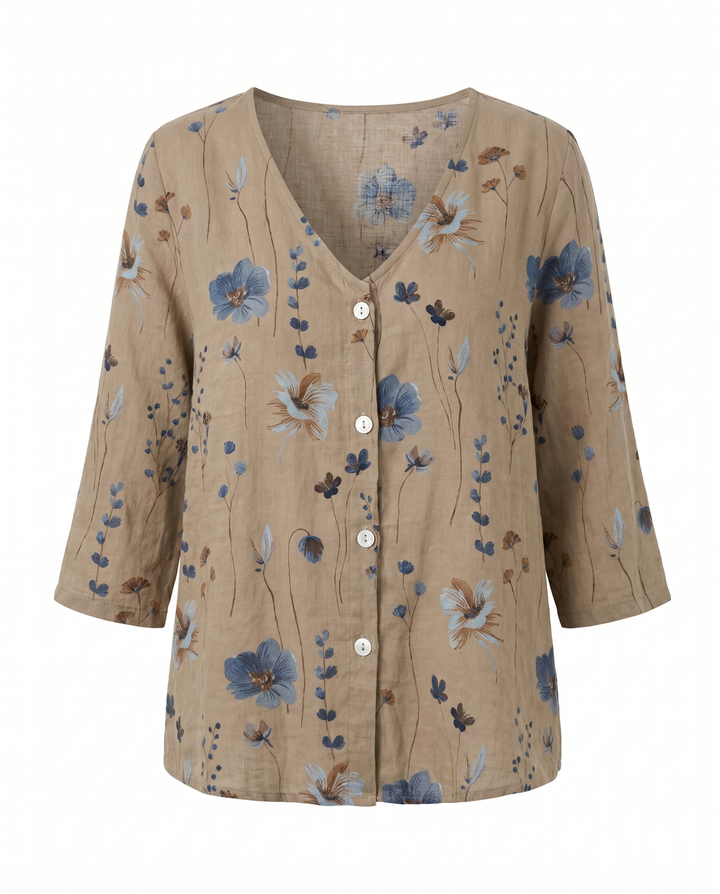 Hilary – Three-Quarter Sleeve Blouse
